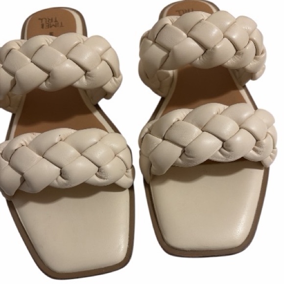 Time and Tru Beige Braided Women's Sandals - Picture 3 of 4